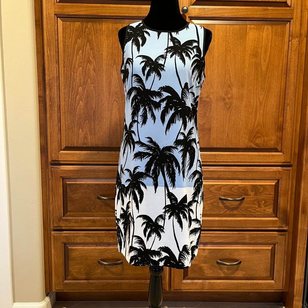 Vince Camuto Sleveless Tropical Hawaiin Print Dress 4P